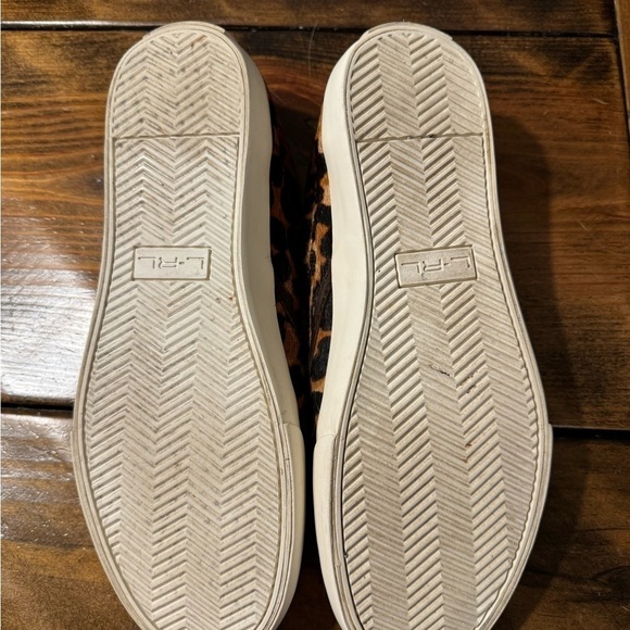 LAUREN Ralph Lauren Leopard Print Sneakers calf hair size 9B - Picture 9 of 10